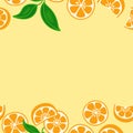 Sliced Ã¢â¬â¹Ã¢â¬â¹oranges pattern on a light orange background, Koninginnedag, Queensday, Orange day Royalty Free Stock Photo